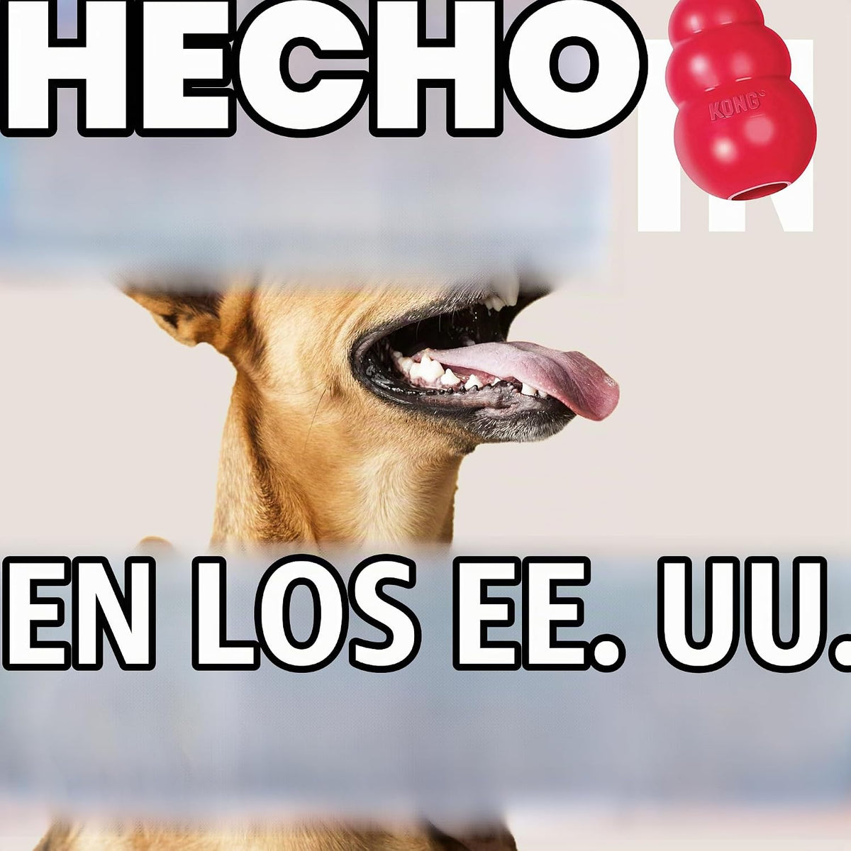 KONG Goodie Bone - Hueso de perro clásico de goma natural duradero,...