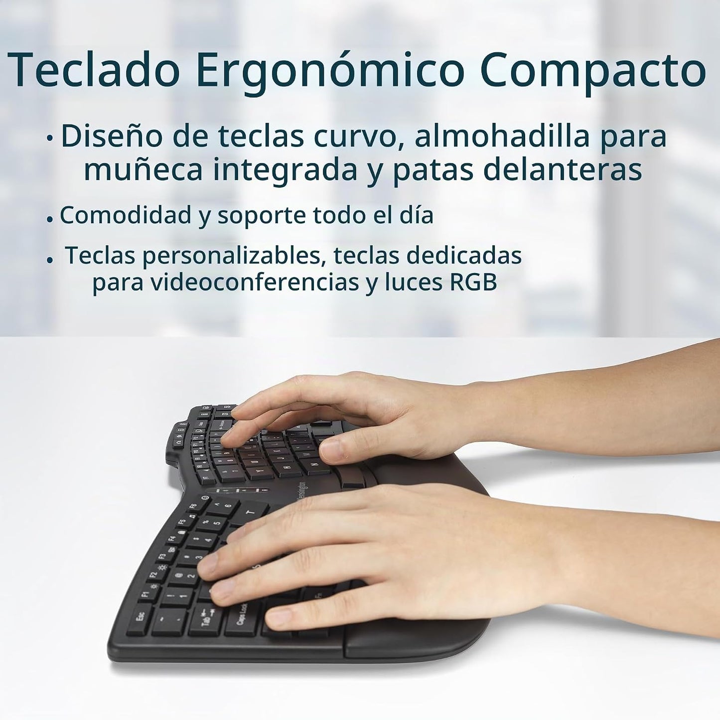 Kensington Pro Fit Ergo KM675 EQ - Juego de escritorio inalámbrico...