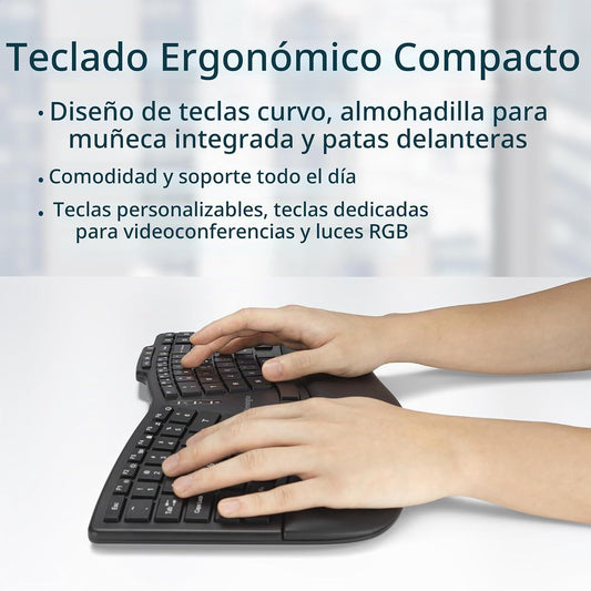 Kensington Pro Fit Ergo KM675 EQ - Juego de escritorio inalámbrico...
