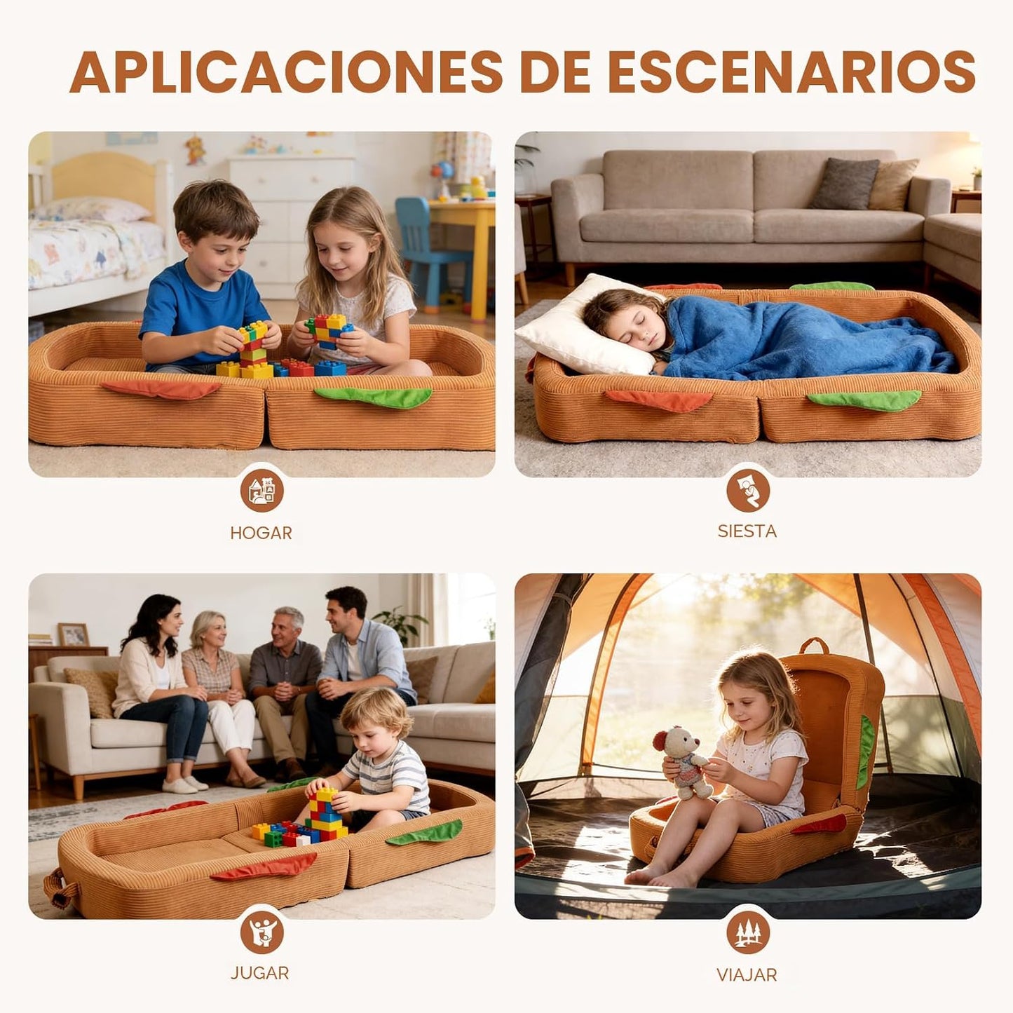 liftoza - Cama de viaje para niños pequeños, estilo sándwich, camas...