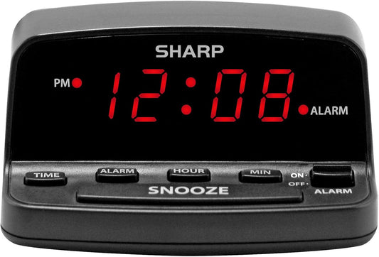 Sharp Reloj despertador digital con controles de teclado, repetició...