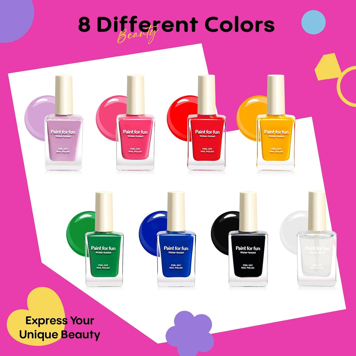 Tomons Juego de esmaltes de uñas, 8 colores todo en uno, kit de art...