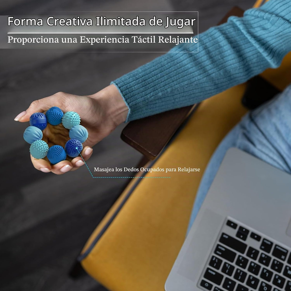 luckdoor Bolas Magnéticas de Silicona Juguetes Fidget para Adultos...