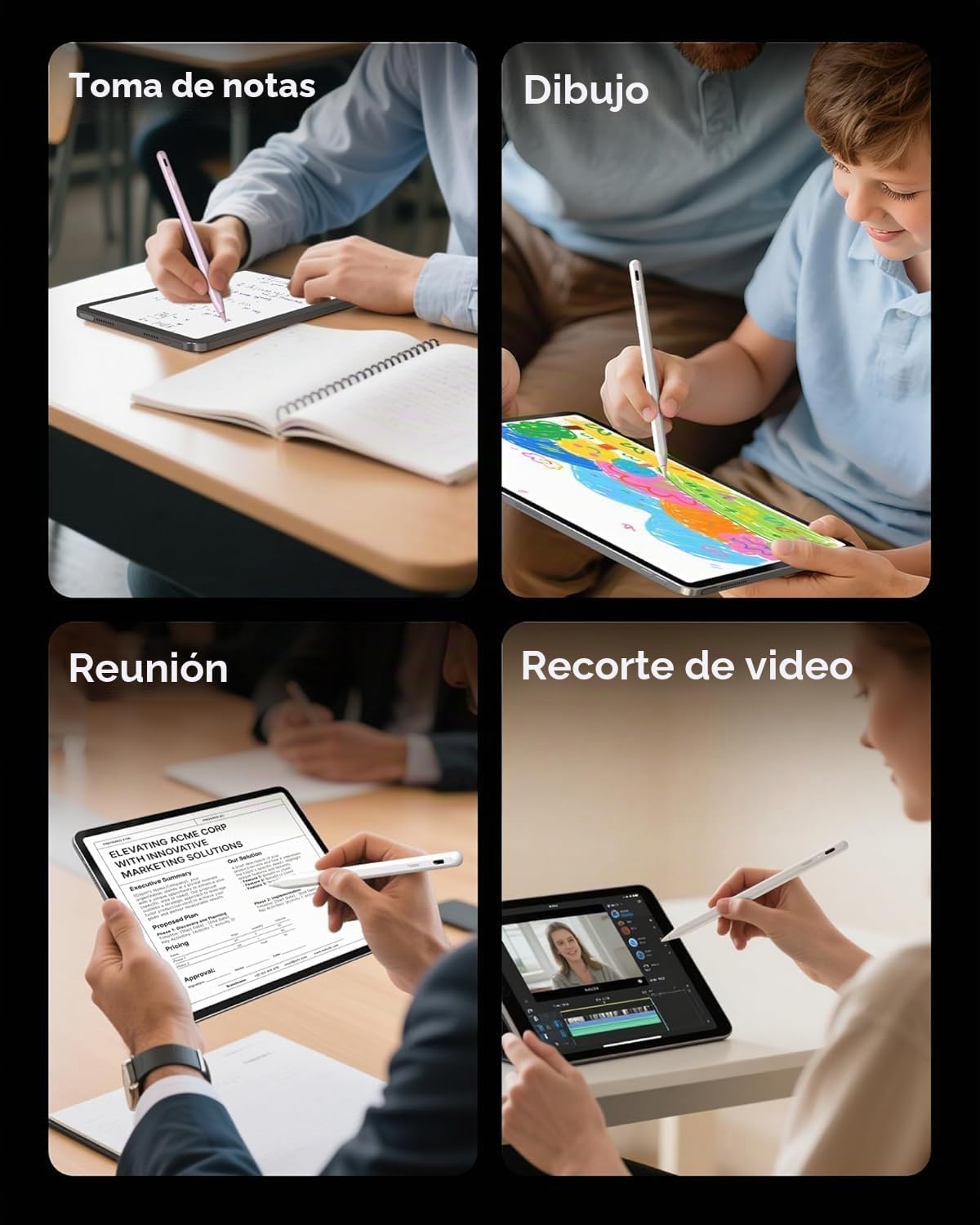 Metapen Lápiz A8 para Apple iPad 2018-2025, (carga 2 veces más rápi...