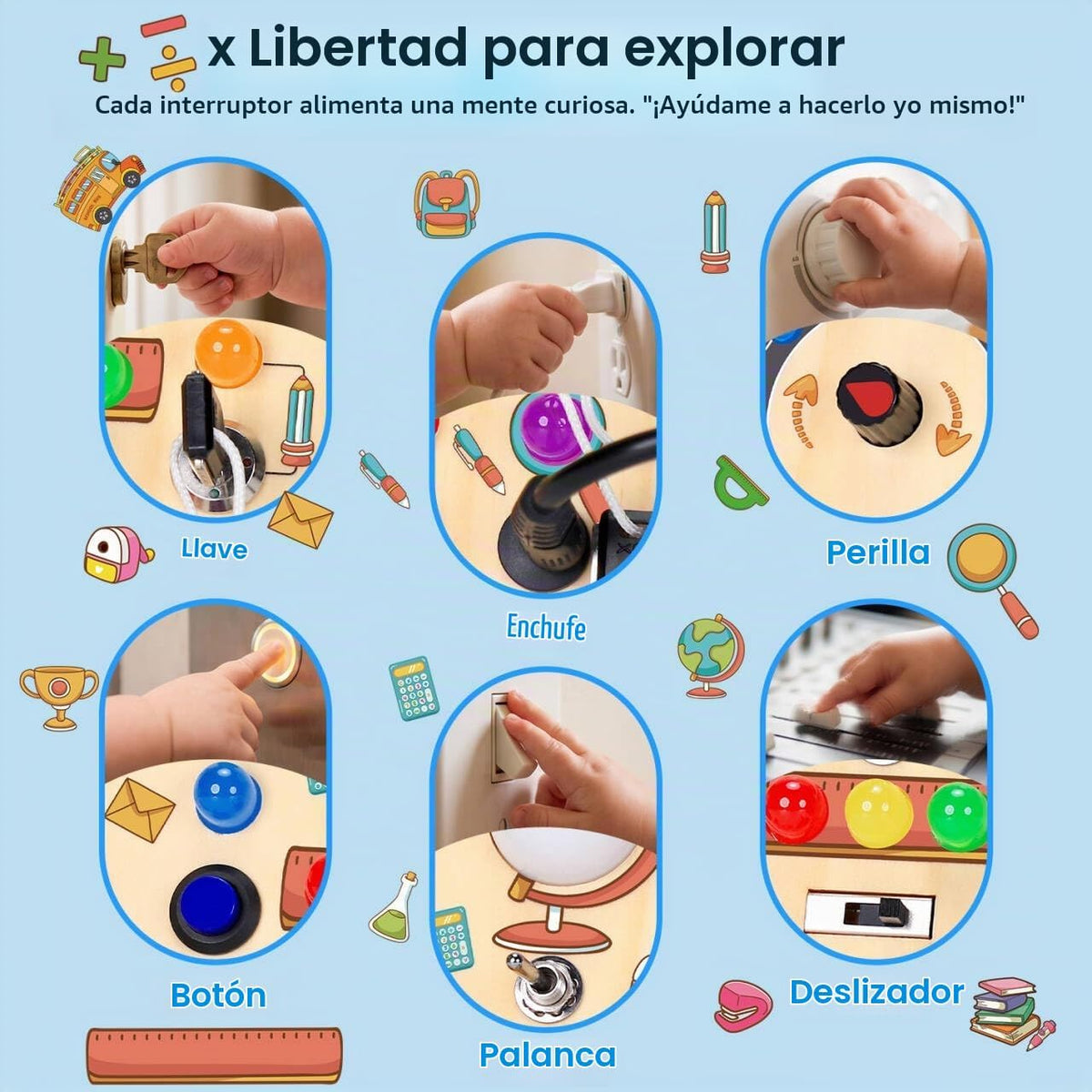 RichBoy Montessori - Tabla de actividades de juguete para niños de...