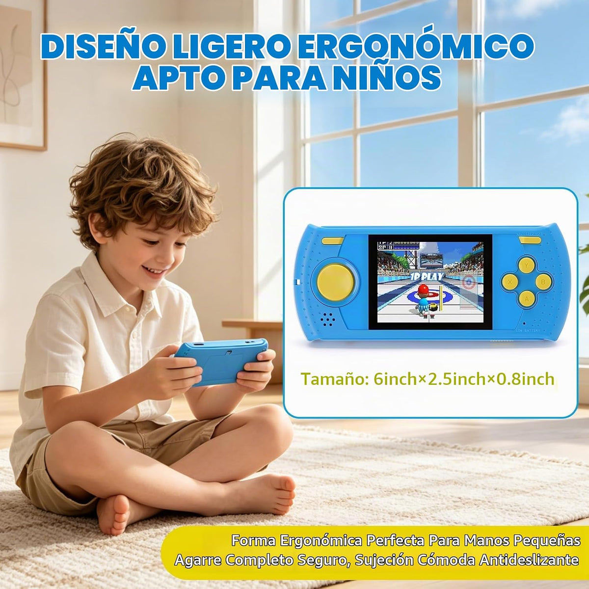 Juego de mano para niños, reproductor de videojuegos portátil con 2...