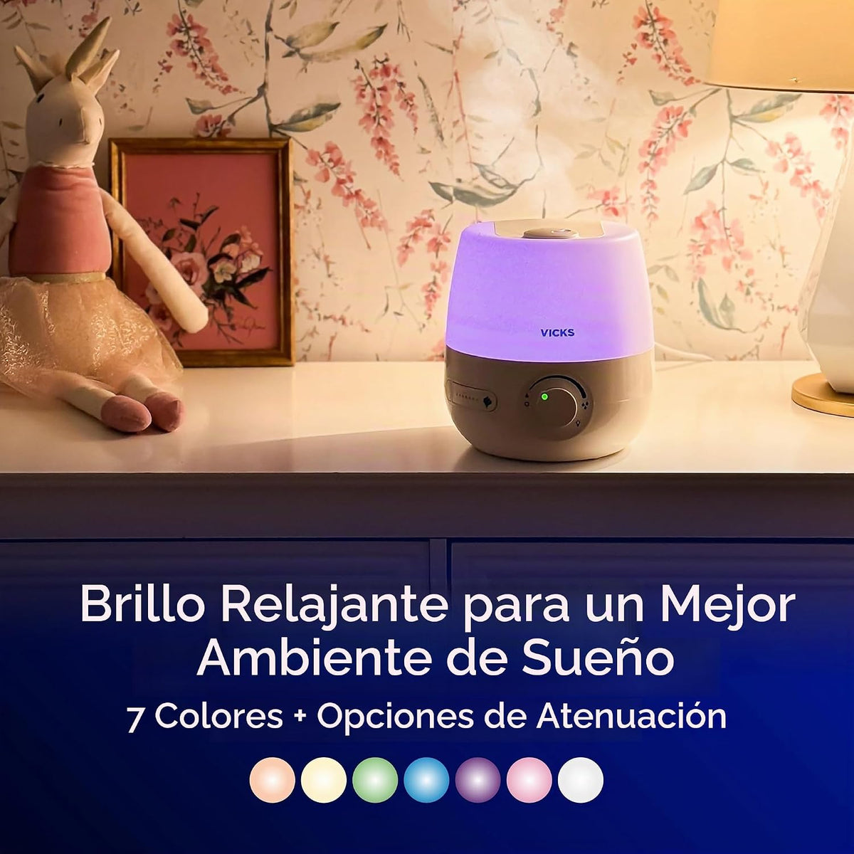 Vicks NaturalCare Humidificador ultrasónico de niebla fría (VUL530)...
