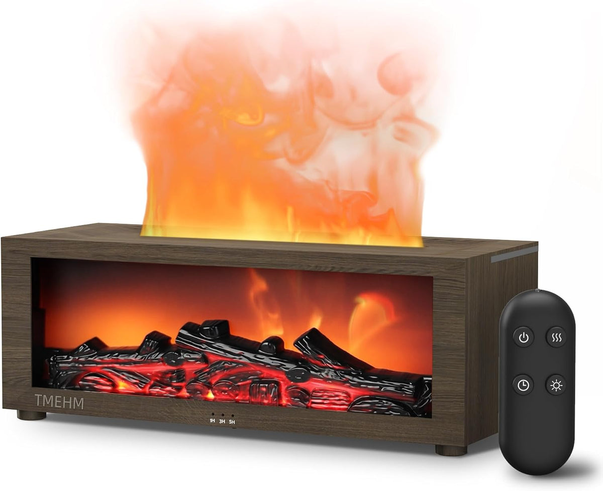 TMEHM Humidificador difusor de aire de llama para chimenea, difusor...