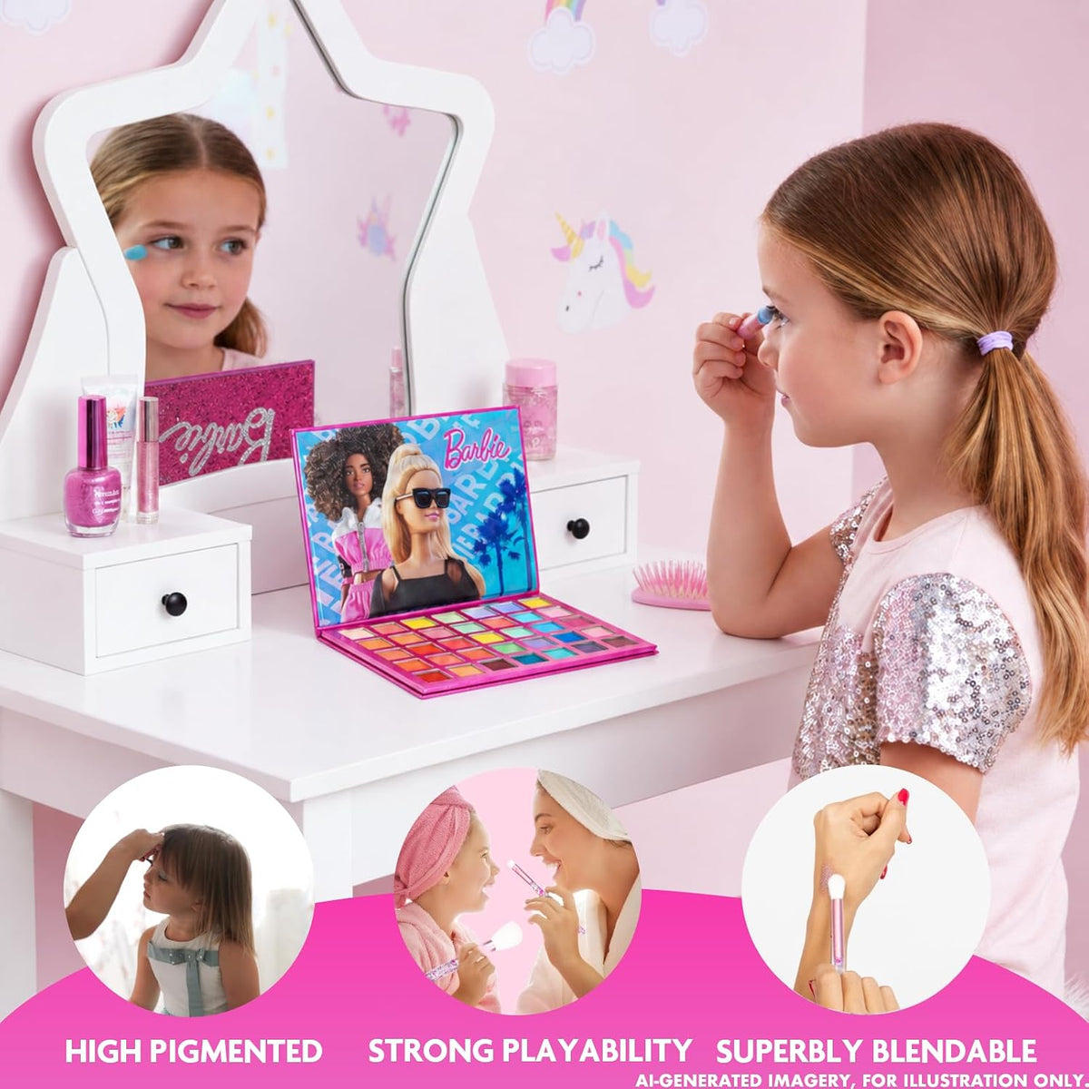 Barbie Paleta de sombras de 35 pozos con 8 pinceles, a partir de 8...