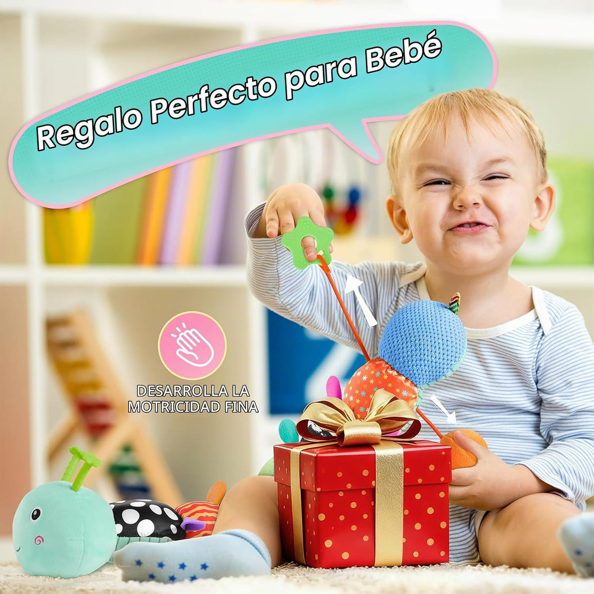 Juguetes para Bebés Sensoriales Musicales de Animales de Peluche pa...