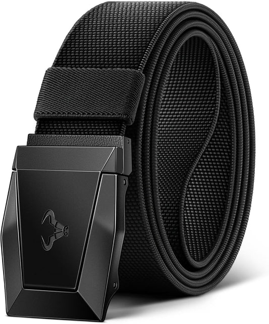 BULLIANT Cinturón Táctico para Hombres, Cinturón de Nylon Web Elást...