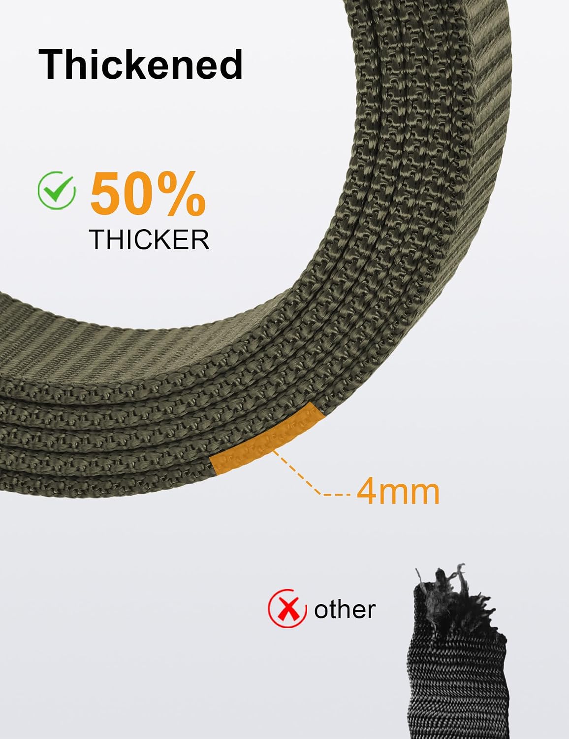 JUKMO - Cinto de nailon con trinquete de 1.5" para hombre, cint...