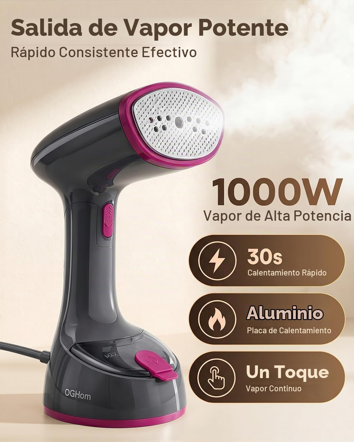 Vaporizador para ropa, vaporizador de ropa de mano para prendas, ca...