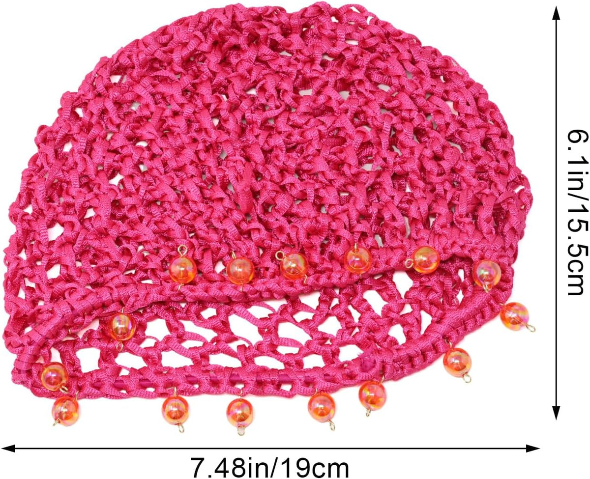 yueton 1 paquete de gorro de punto de ganchillo rosa estilo calaver...