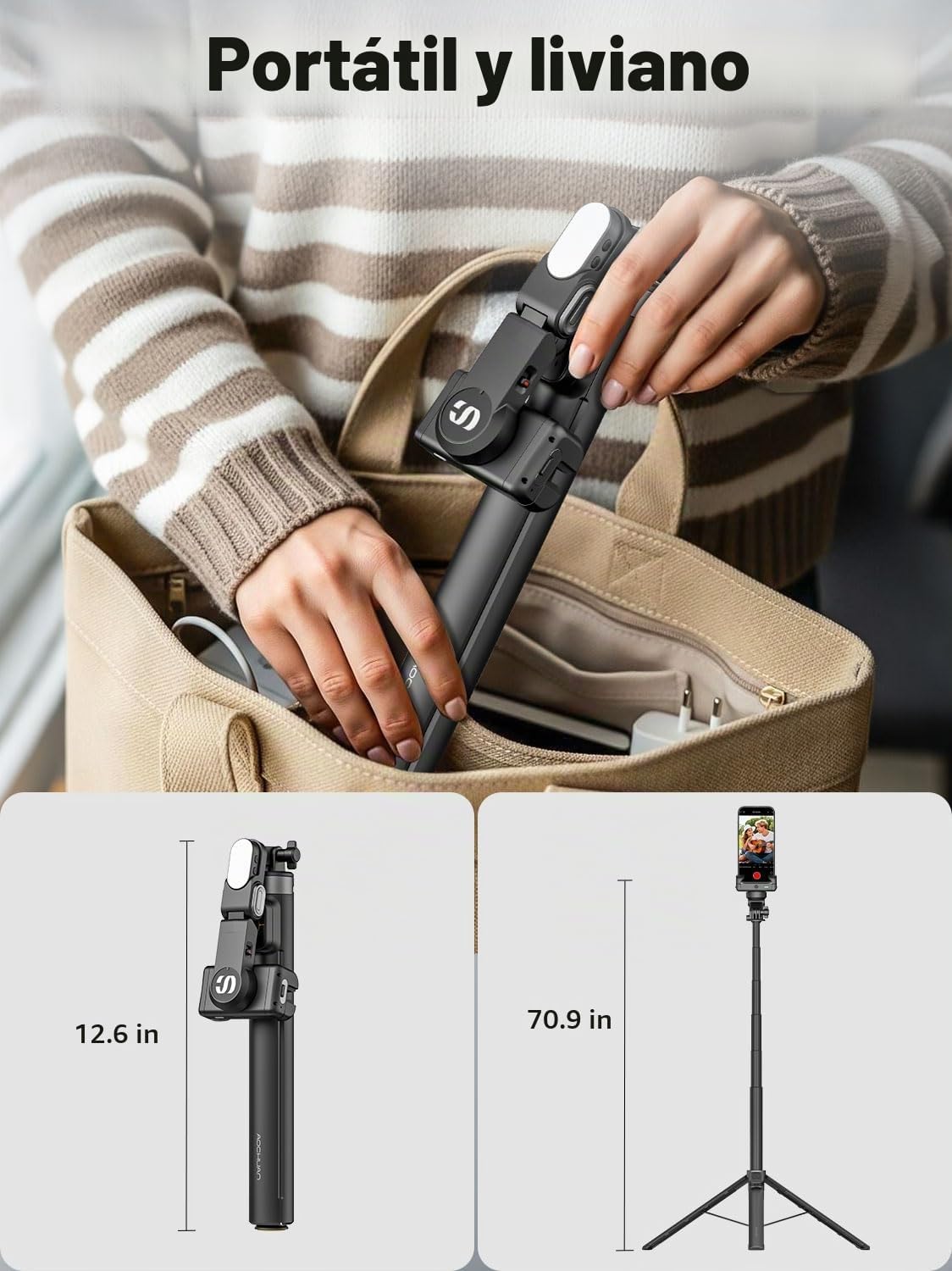AOCHUAN M3Pro 4 en 1 estabilizador de cardán para teléfono intelige...