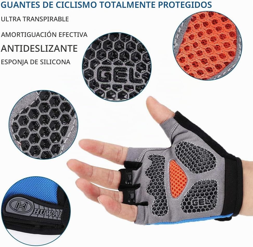 Accmor Guantes de ciclismo para hombres y mujeres, guantes de cicli...