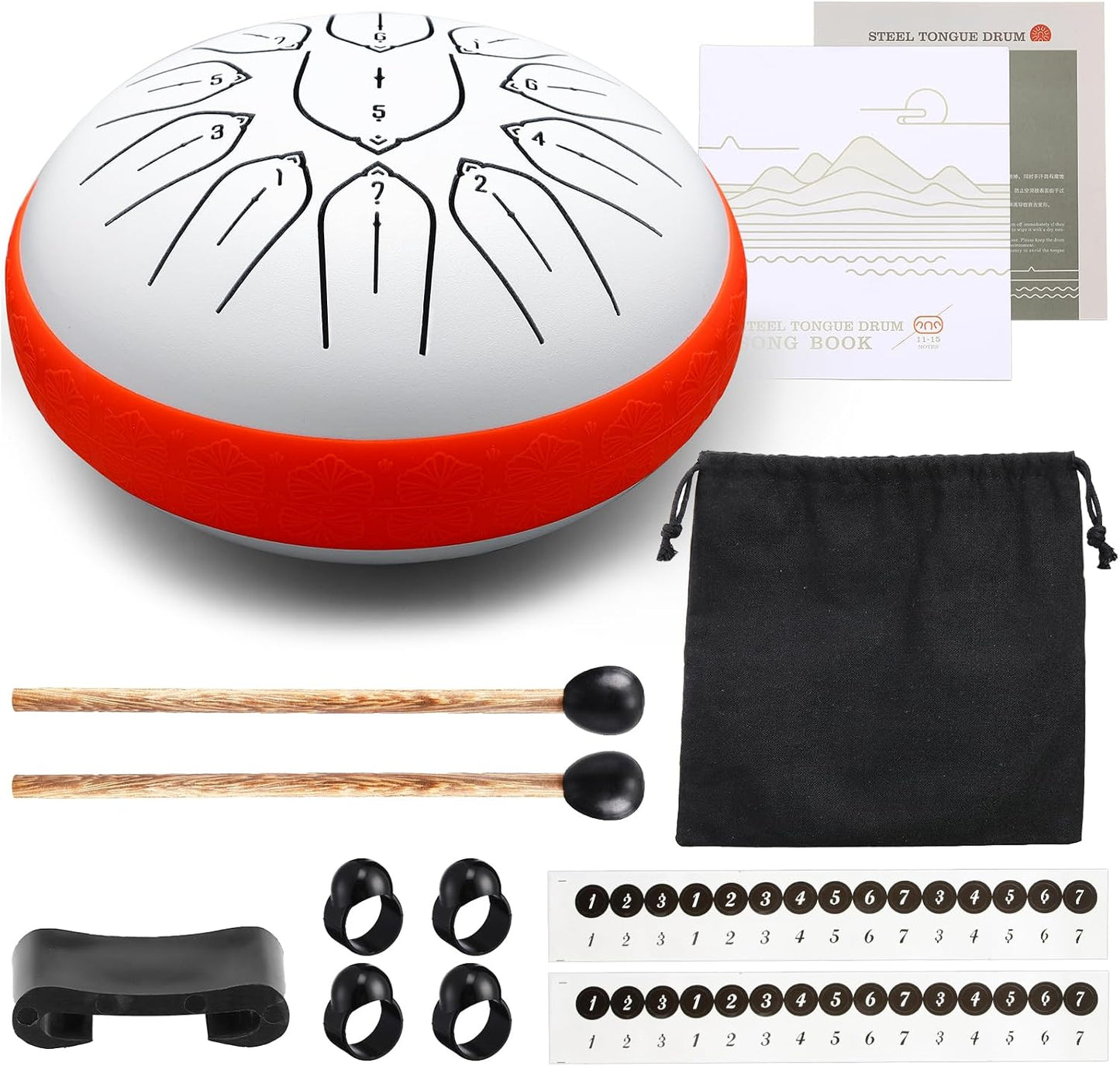 Tambor de lengua de acero, instrumento musical de 6 pulgadas y 11 n...