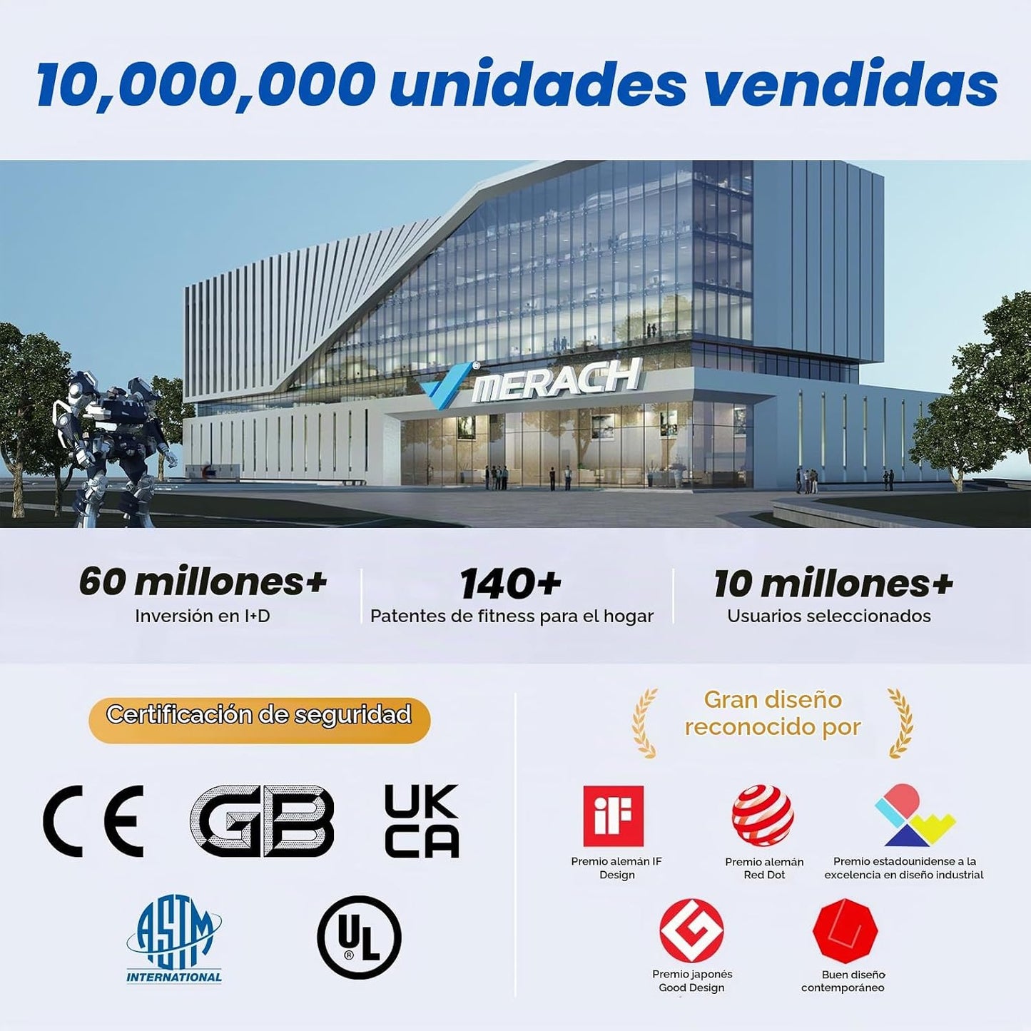 Máquina de remo magnética Merach Q1S para interiores, riel deslizan...