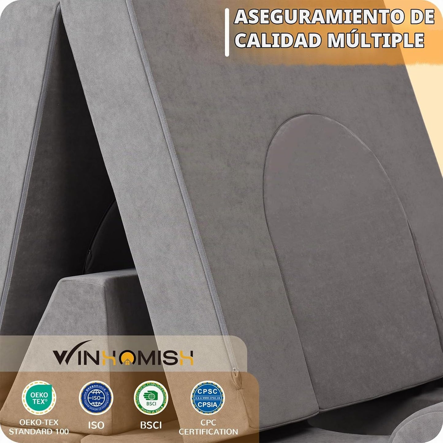 Winhomish Sofá para niños pequeños, 12 piezas, sofá modular de jueg...