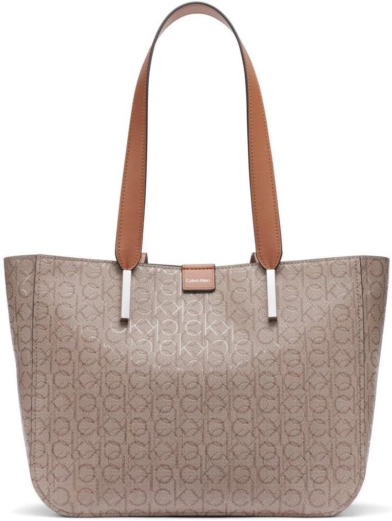 Calvin Klein Women's Audrey East West Tote Handbag | Textured PVC,...