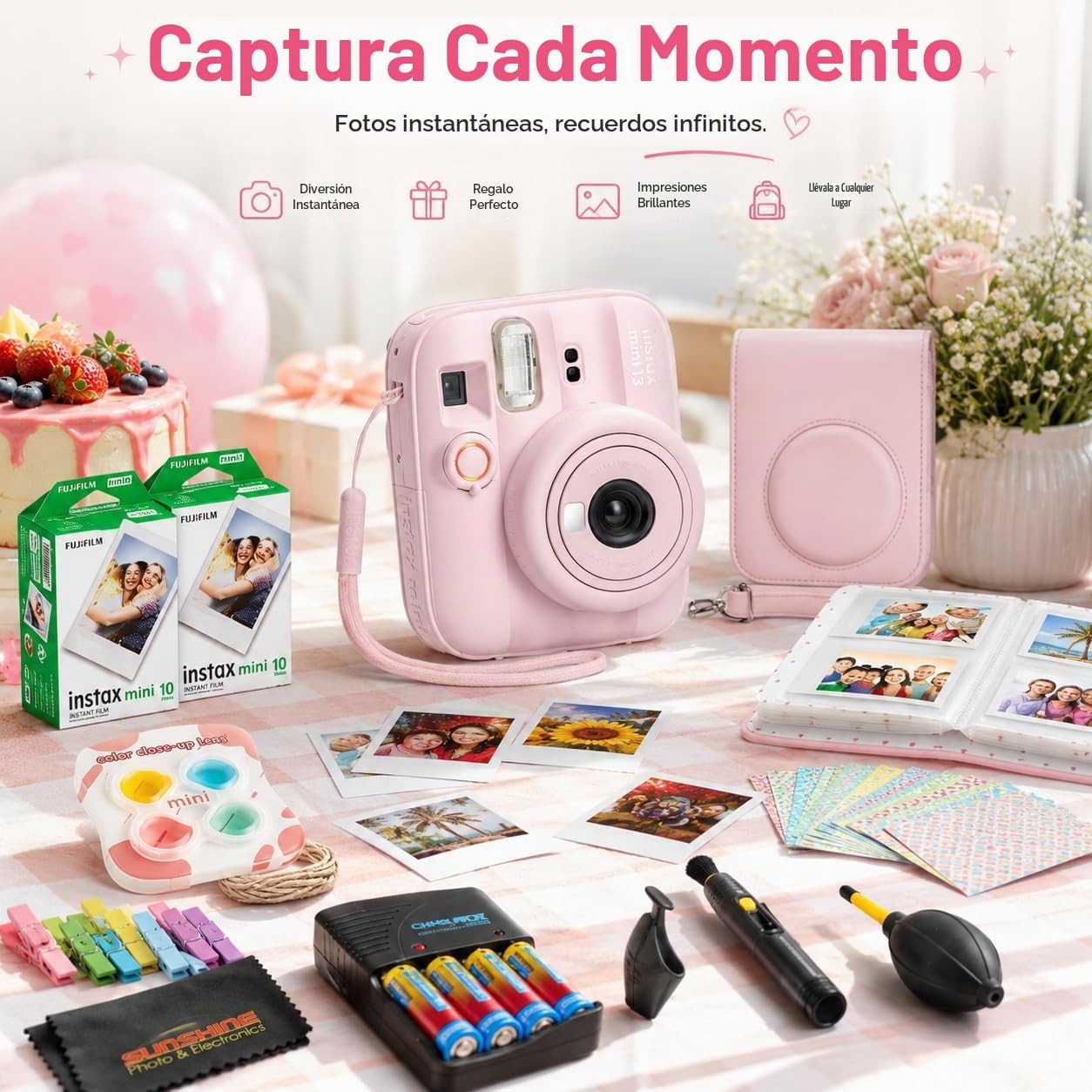 Paquete de cámara de película instantánea FUJIFILM instax Mini 13 (...