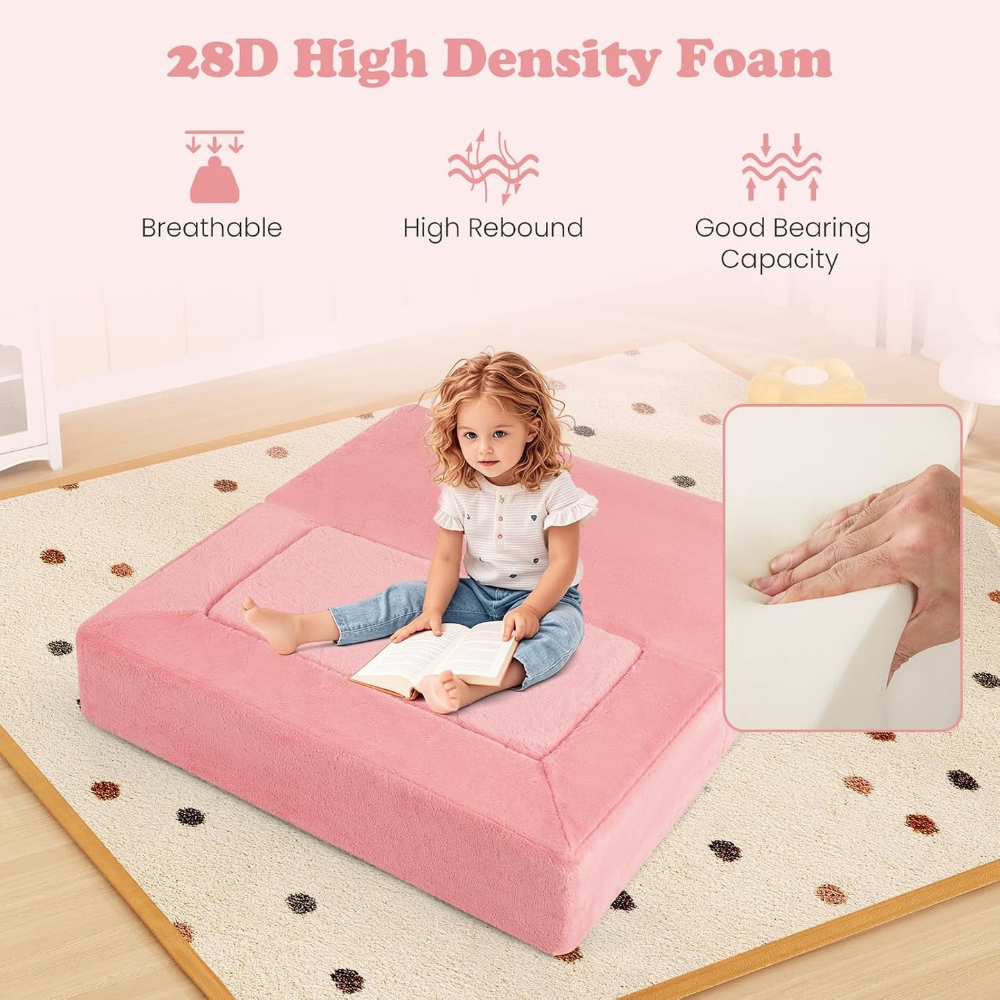INFANS Sofá modular de juegos para niños, sofá seccional de constru...