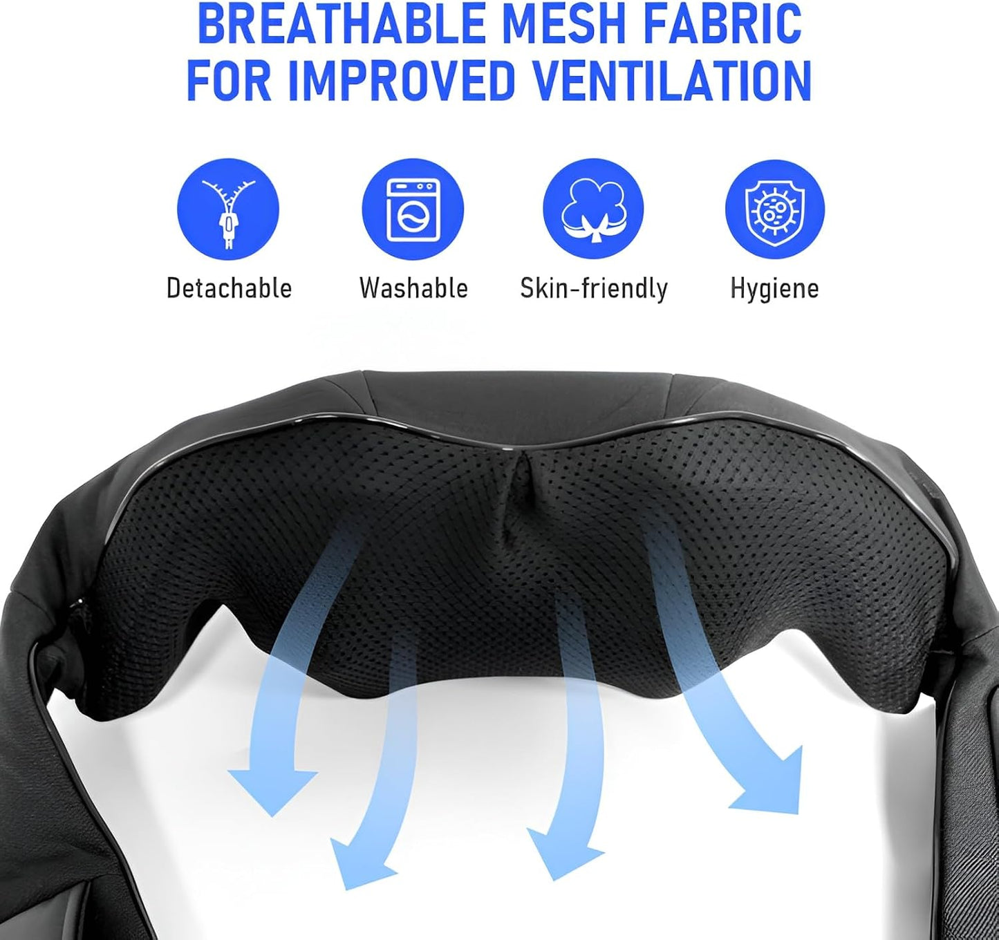 EAshuhe Masajeador de cuello inalámbrico con calor, masajeador de e...