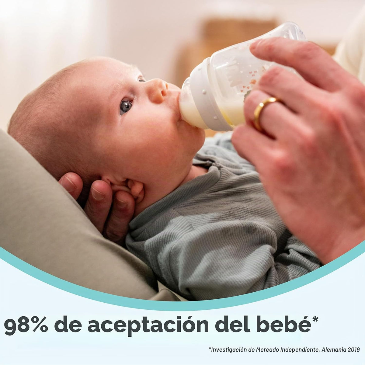 NUK First Choice Smooth Flow - Botella anticólicos de durazno, 5 on...