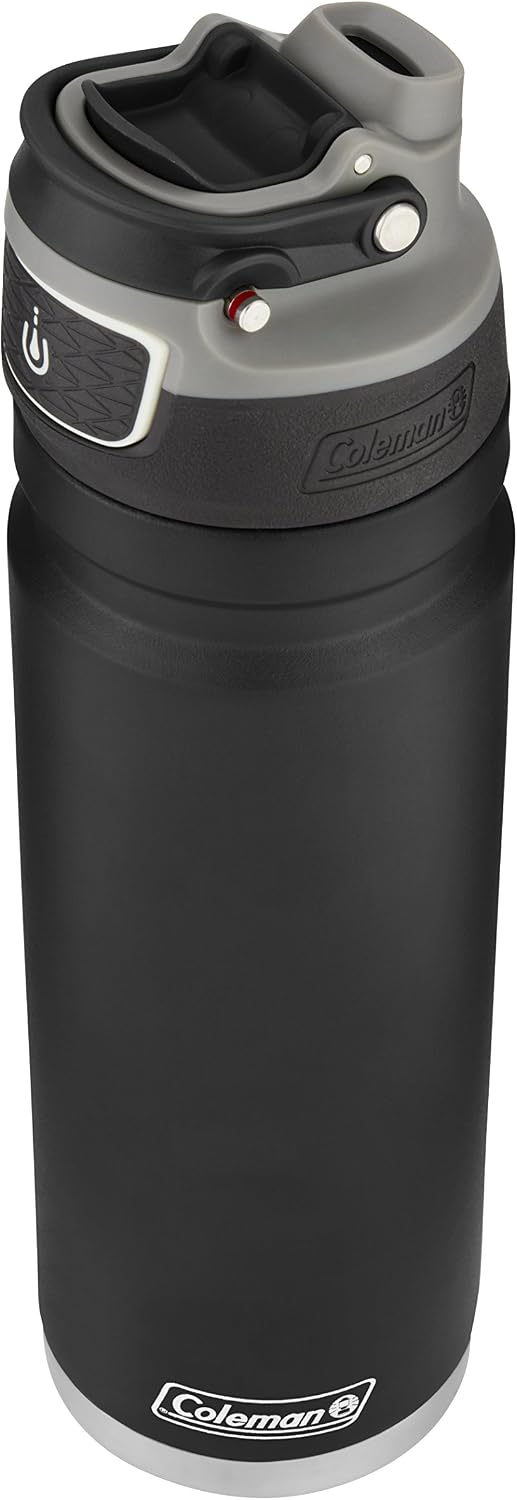 Coleman Autoseal FreeFlow - Botella de agua de acero inoxidable, co...