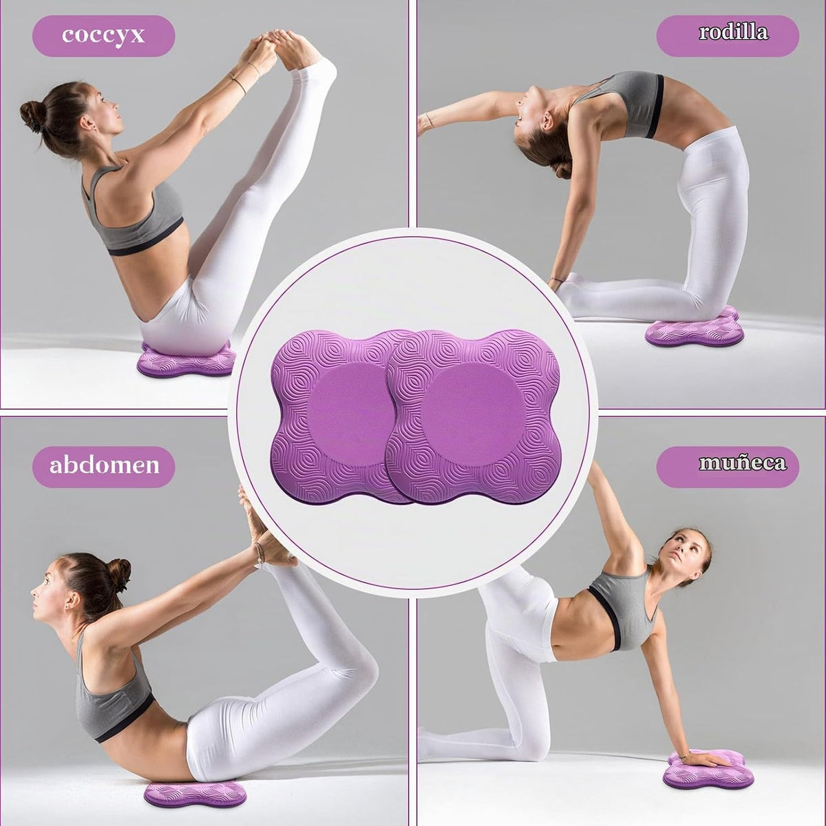 MBKHFLL Paquete de 2 Cojines de Yoga para Rodillas y Codos - Espuma...