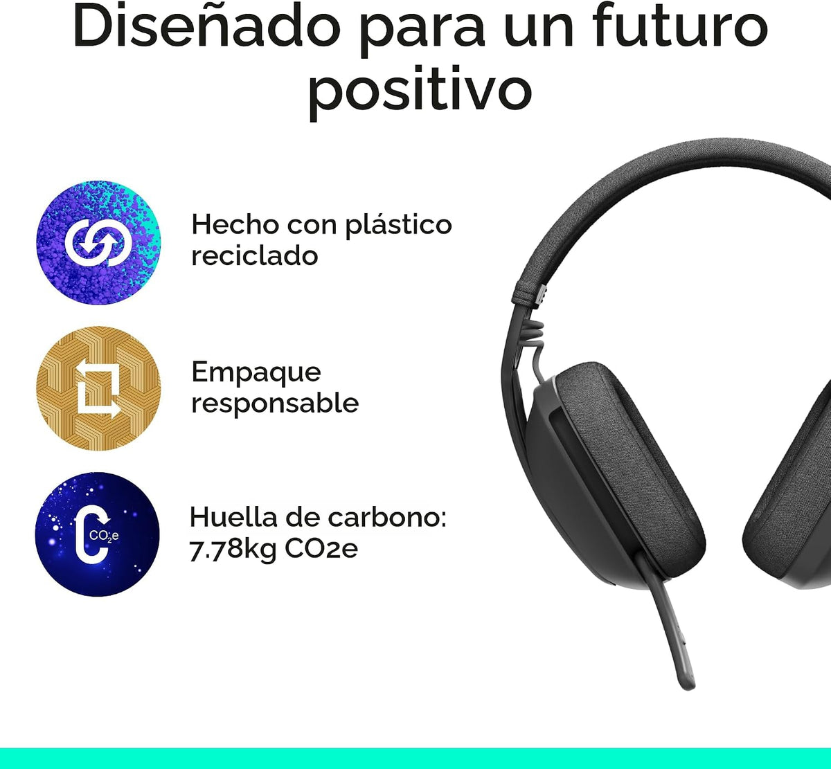 Logitech Zone Vibe 100 - Auriculares inalámbricos ligeros sobre la...