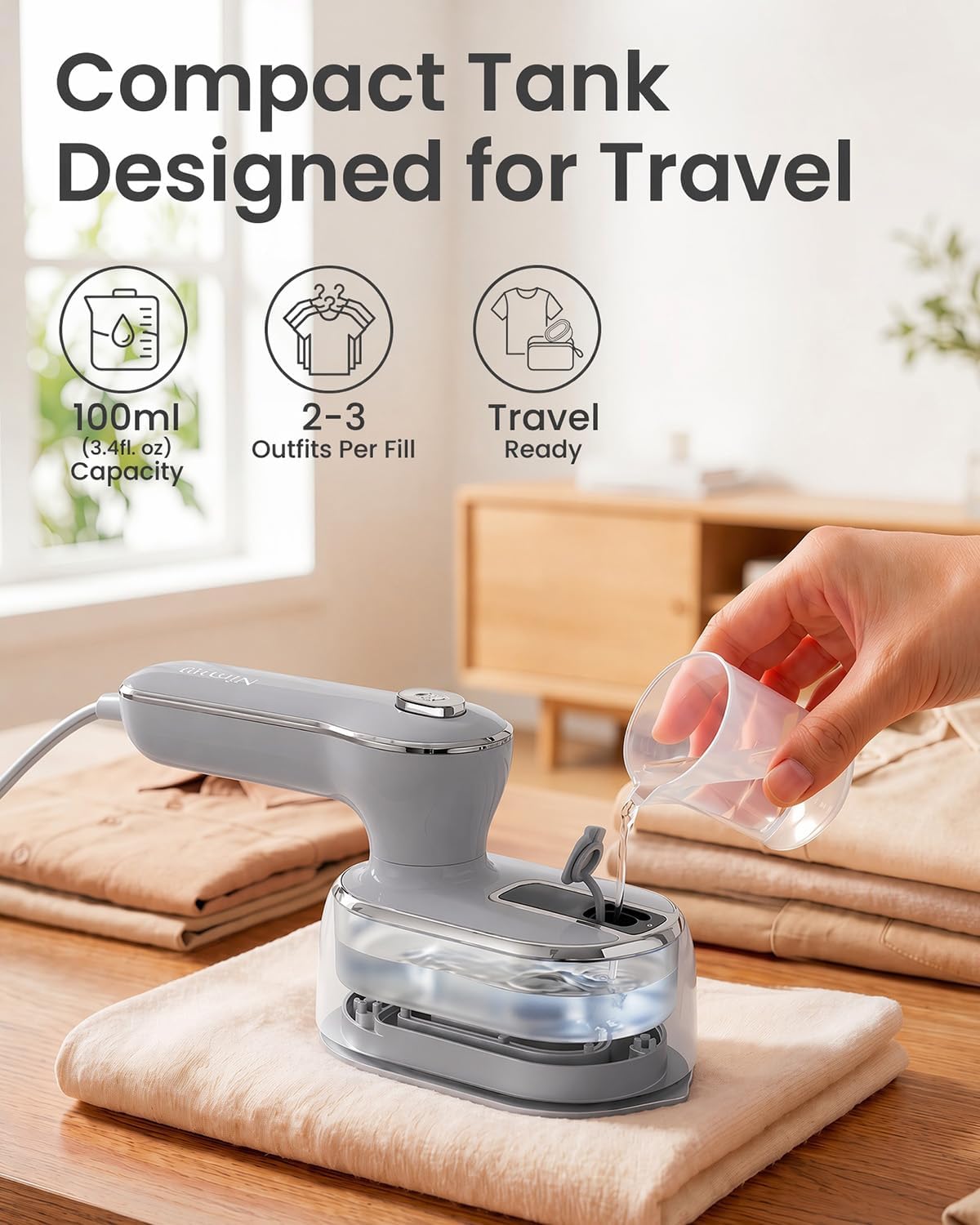 Vaporizador de hierro para ropa, vaporizador de ropa de viaje con m...