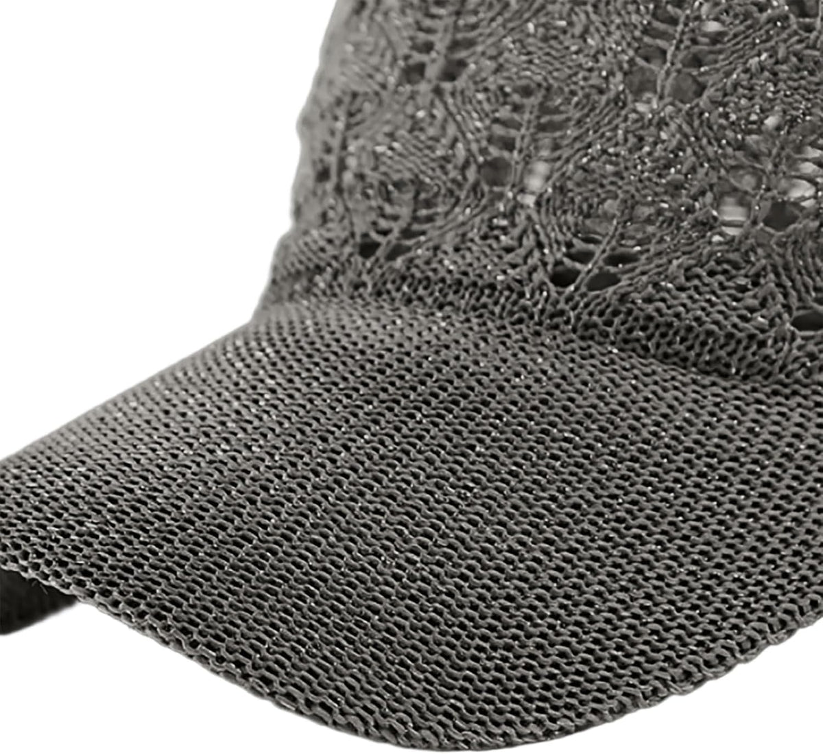 FASHIXD Gorra de béisbol de malla tejida para mujer, gorra de camio...