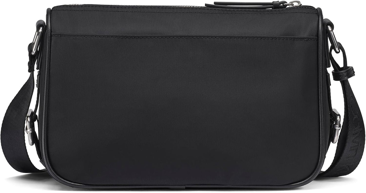 Calvin Klein Caius - Bandolera organizacional, negro\/plata, talla...