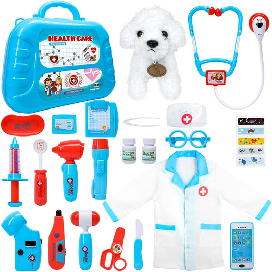 Meland Kit de médico de juguete para niños, juego de simulación con...