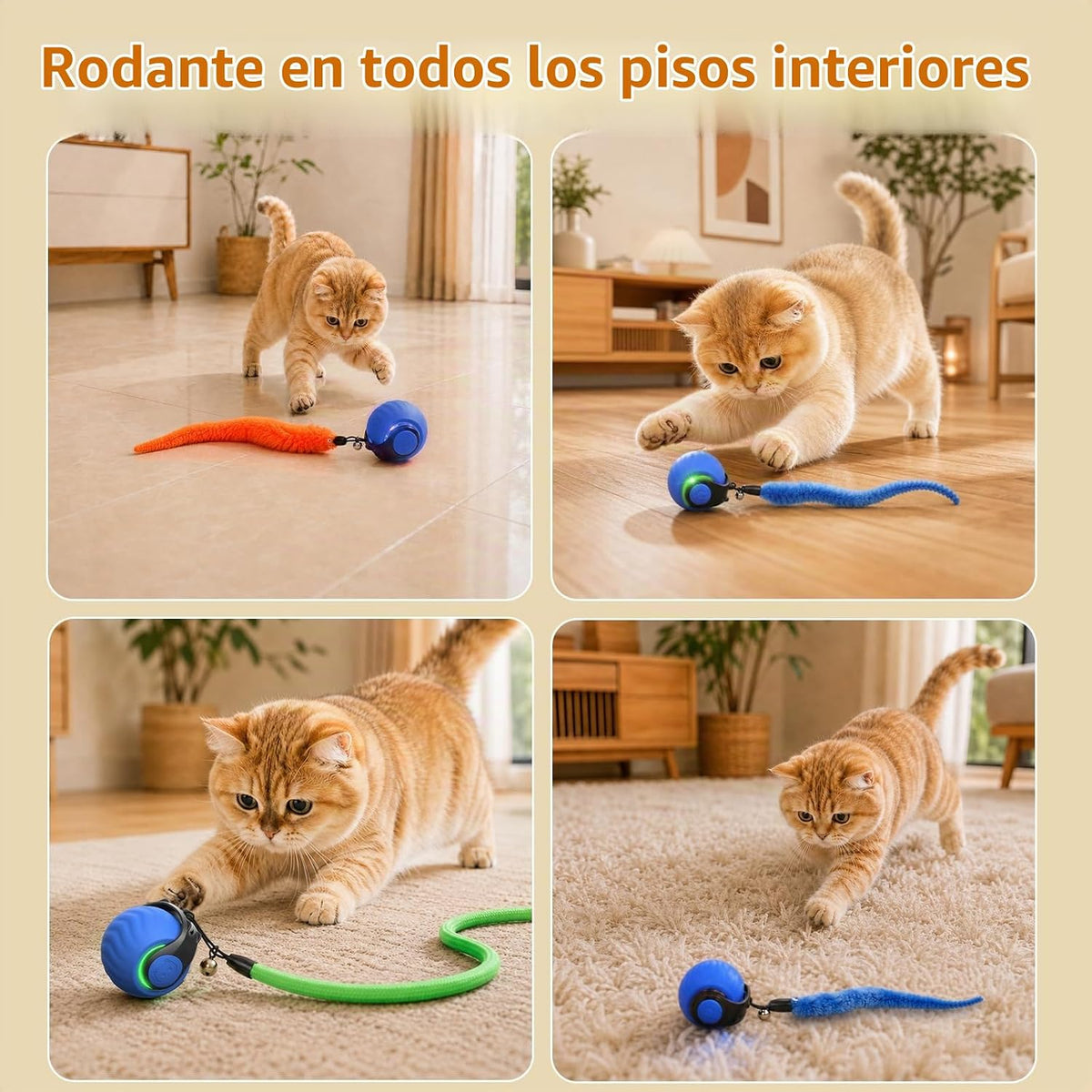 Juguetes interactivos para gatos 2026 con sonidos de pájaros y 3 mo...