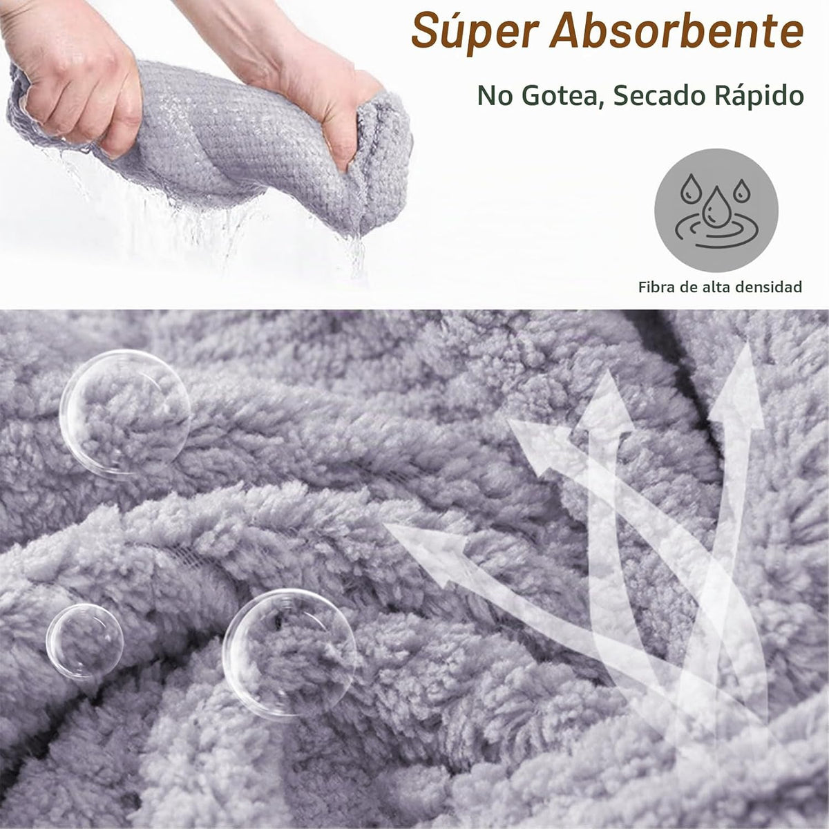 Kldnkig - Toalla de microfibra para pelo de mujer: Relleno ideal pa...