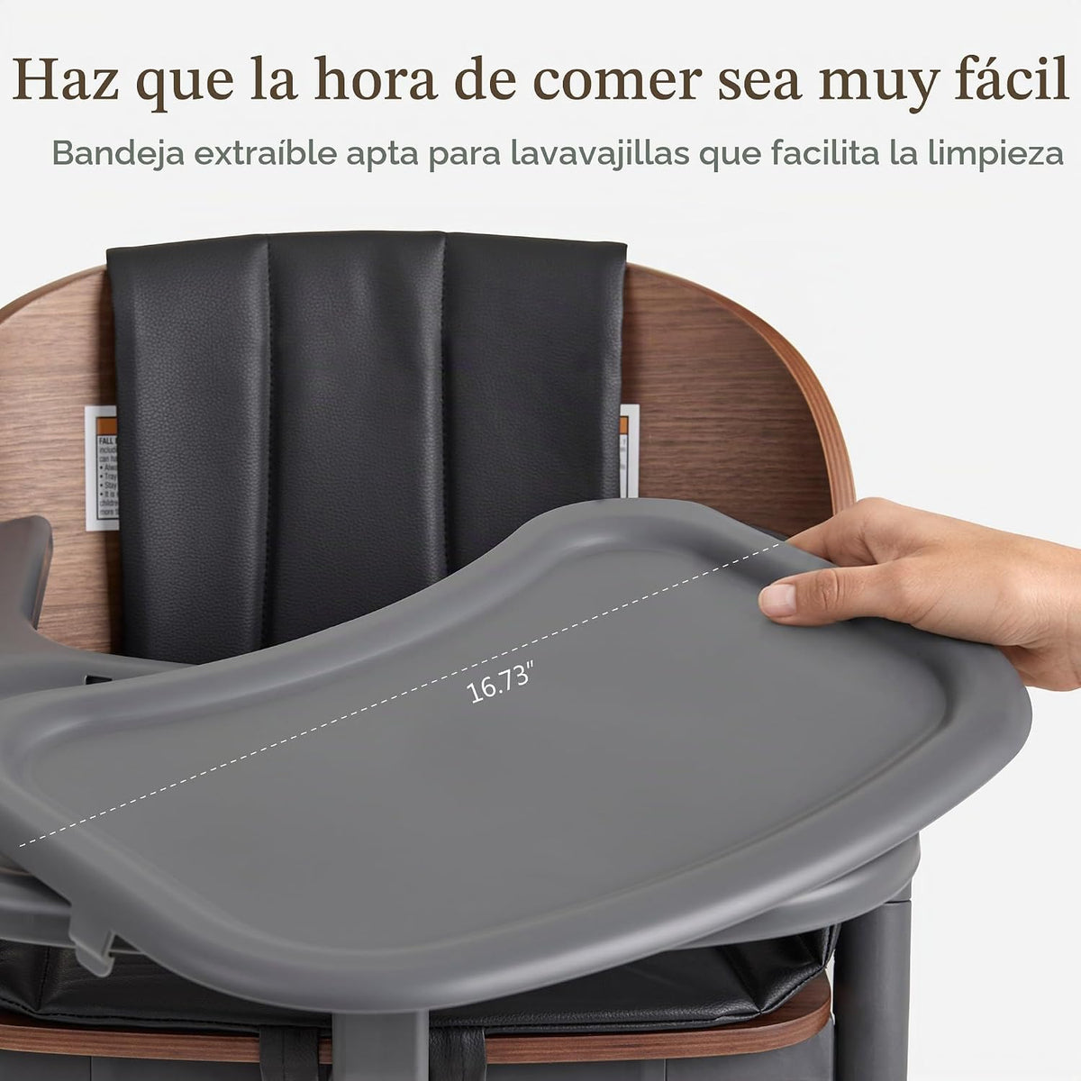 Evolur Step and Savor - Silla alta convertible de madera para bebé,...