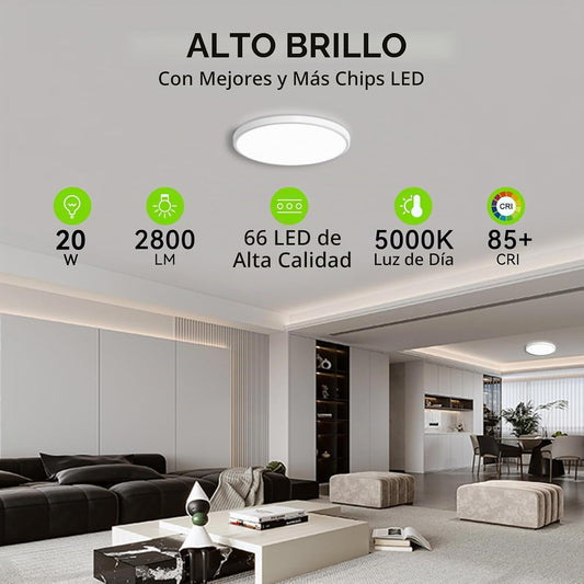 MODERN Paquete de 12 lámparas de techo LED de montaje empotrado ult...