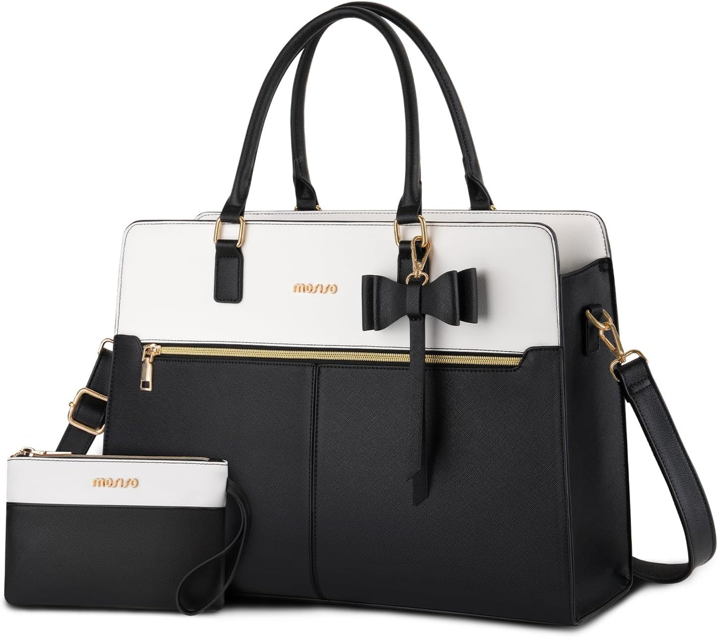 MOSISO Bolso para laptop de 15.6 pulgadas para mujer, bolso tote de...