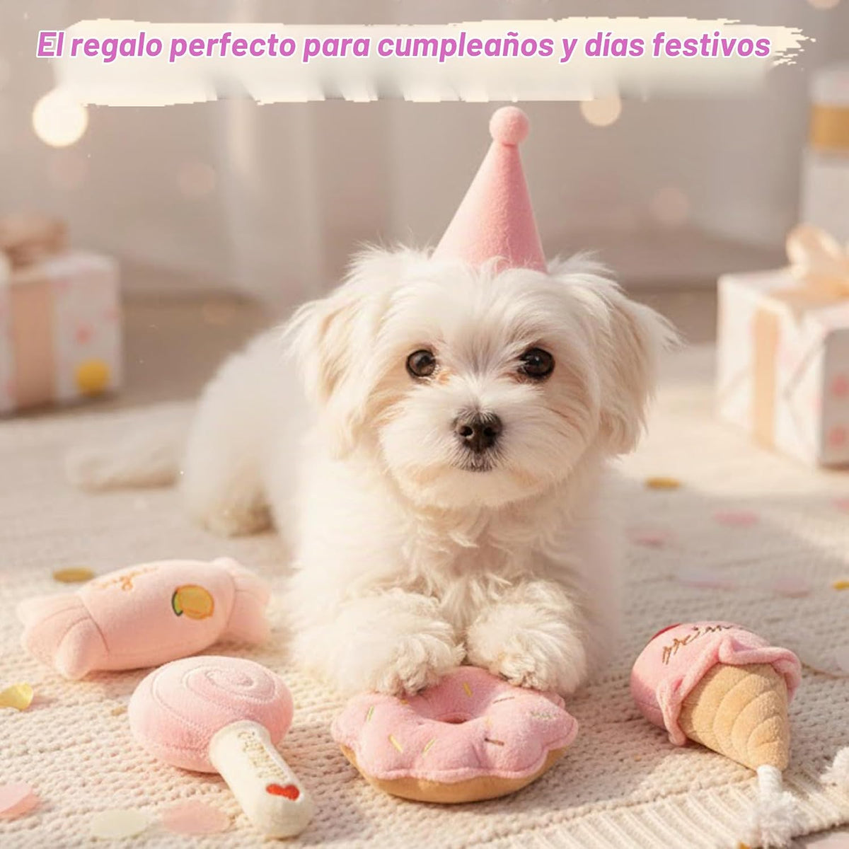 MOSYZEO Juguetes para perros pequeños, bonito juego de juguetes de...