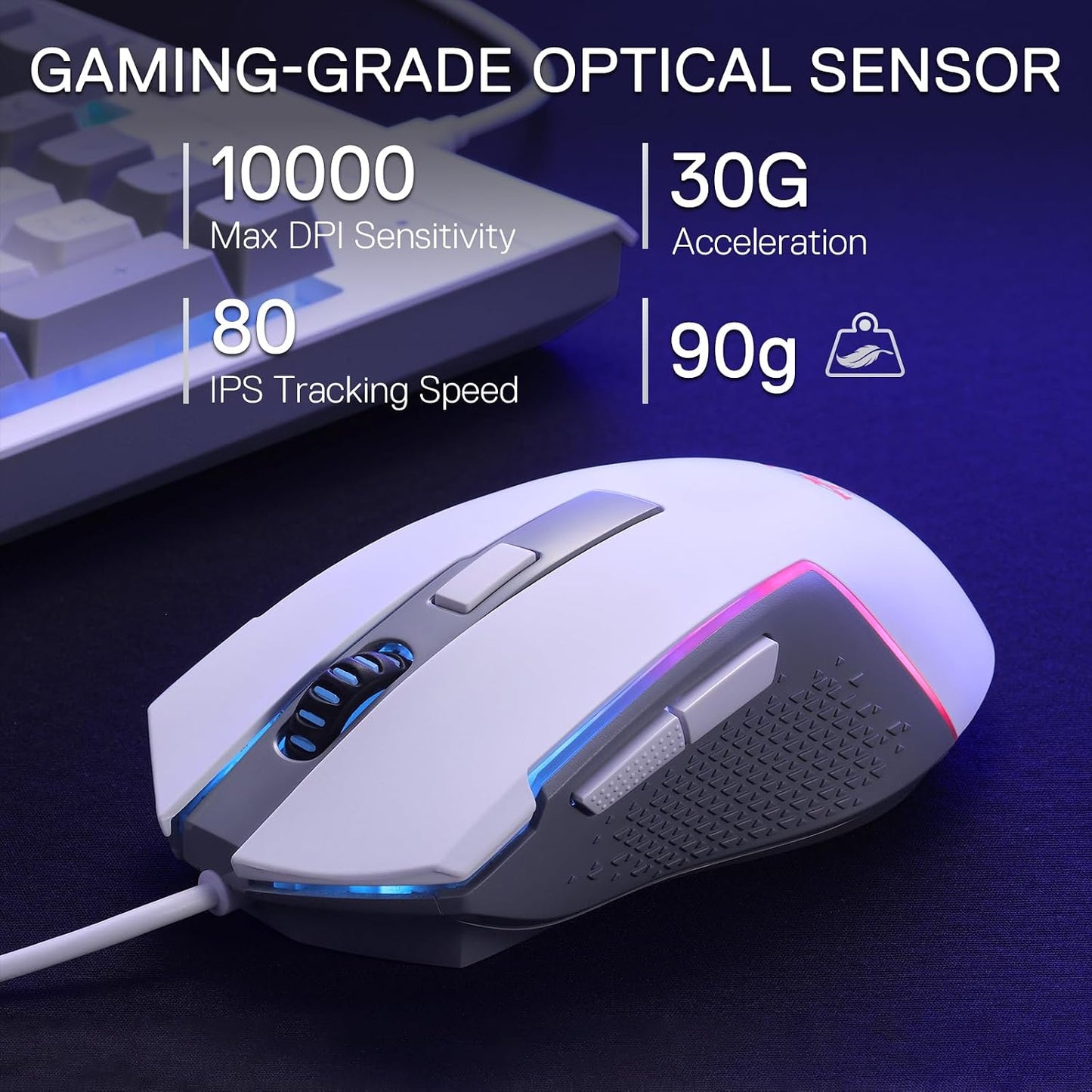Redragon S151 Combo de Teclado y Mouse para Juegos, Teclado K525 co...