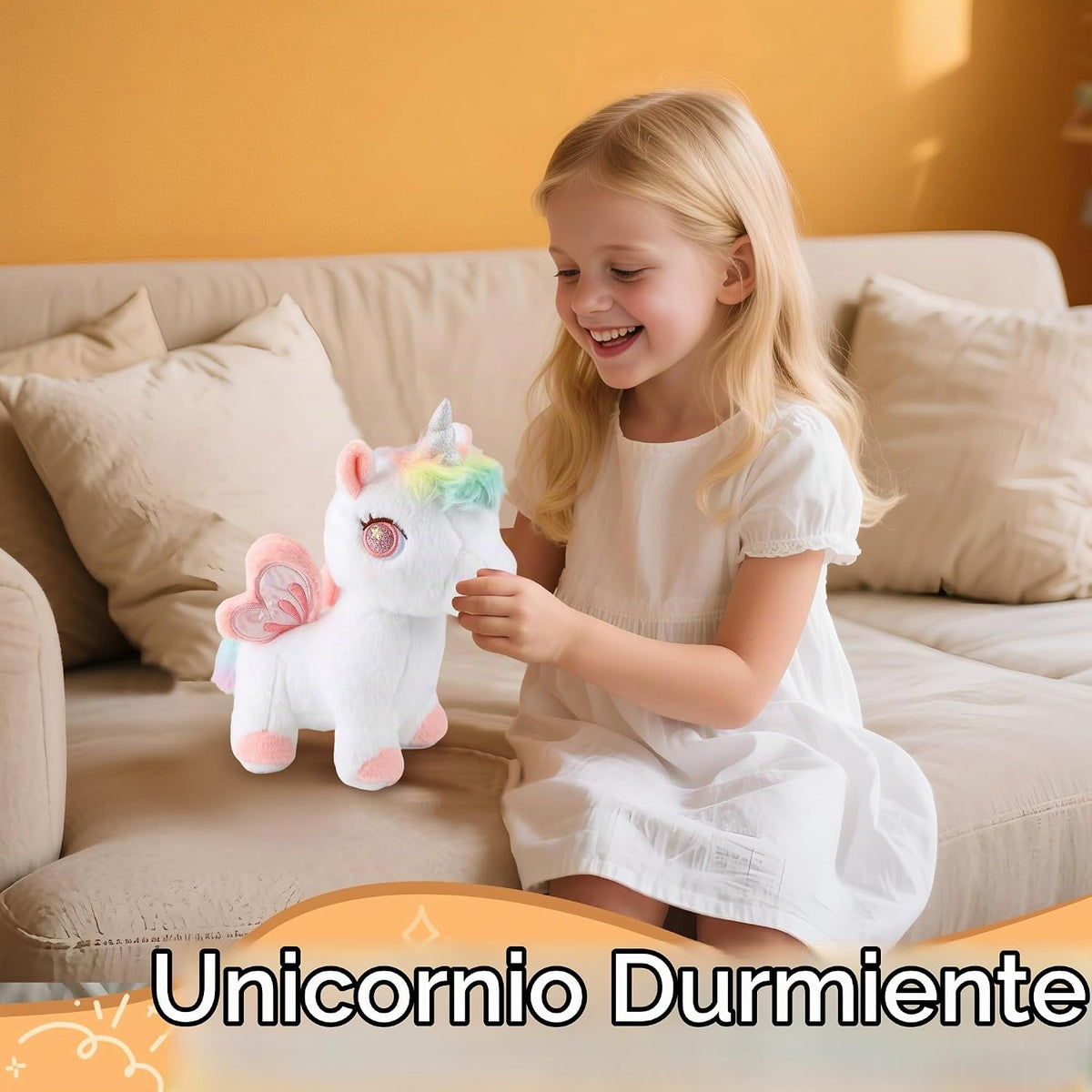 Peluche de Unicornio Suave, Juguetes de Unicornio Rosa de Peluche p...