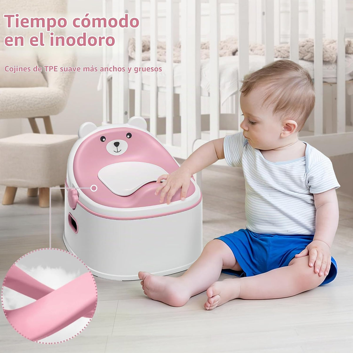 Inodoro de entrenamiento 3 en 1, orinal portátil, asiento de entren...
