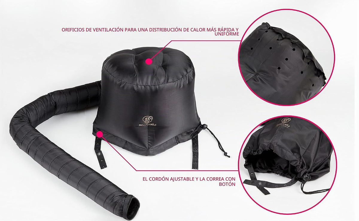Beauté Seoul Accesorio de secador de pelo suave - Tapa con capucha...