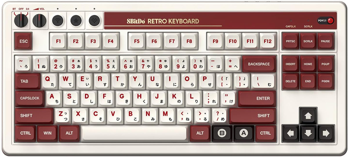Teclado mecánico retro 8BitDo, teclado para juegos Bluetooth\/2.4G\...