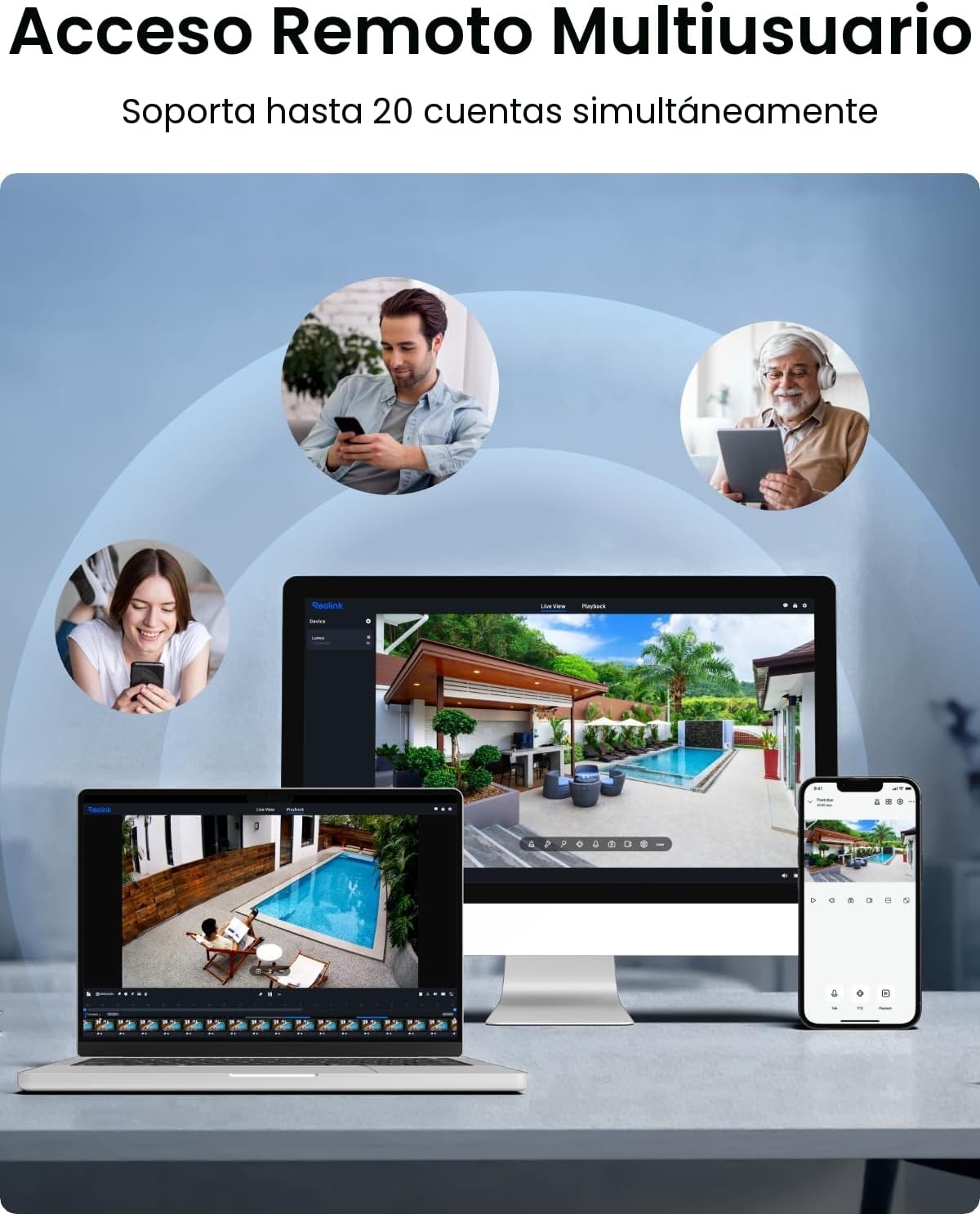 REOLINK Cámara de seguridad Lumus 2K 4MP para exteriores, cámara Wi...