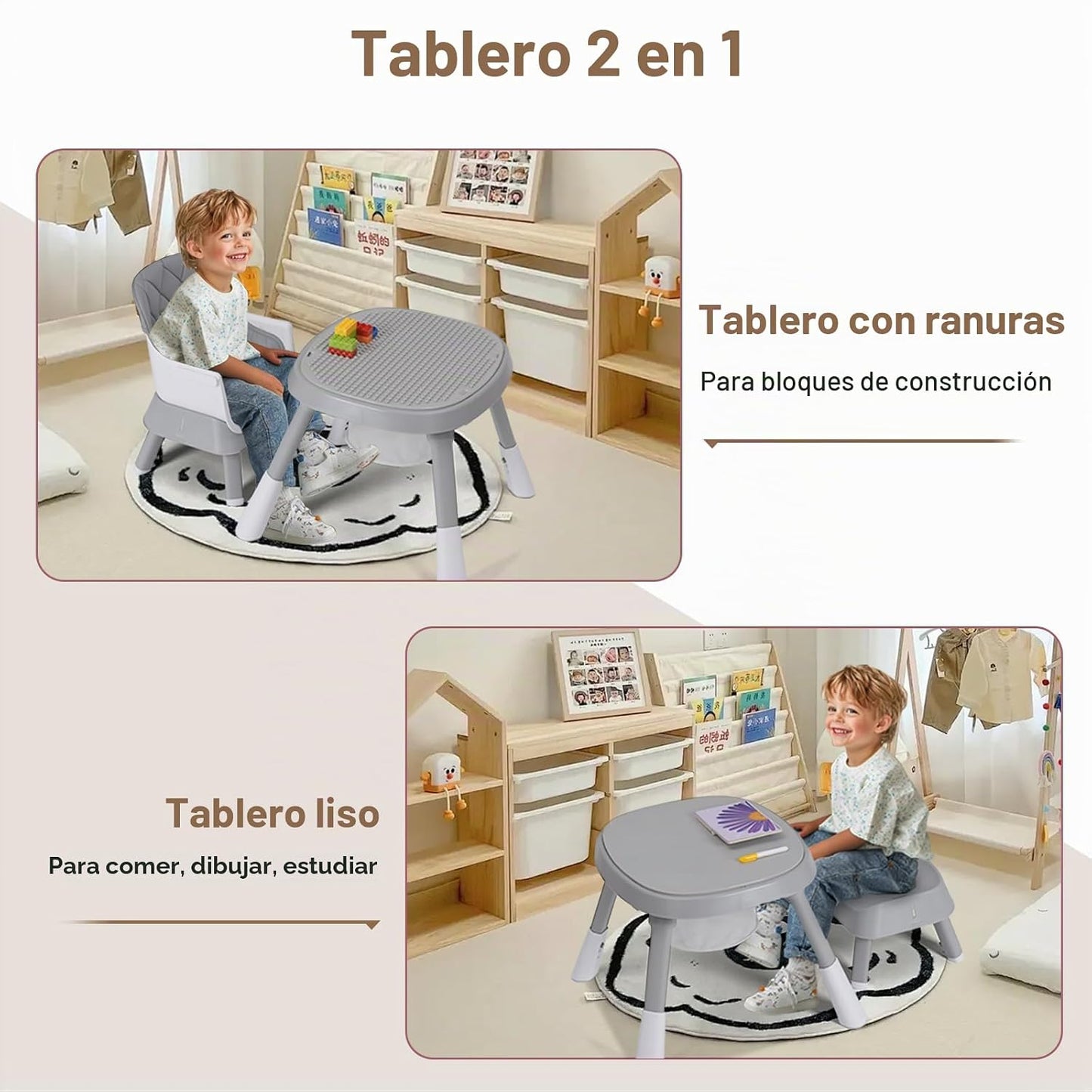 Babyliebe Silla alta para bebé 15 en 1, silla alta convertible para...