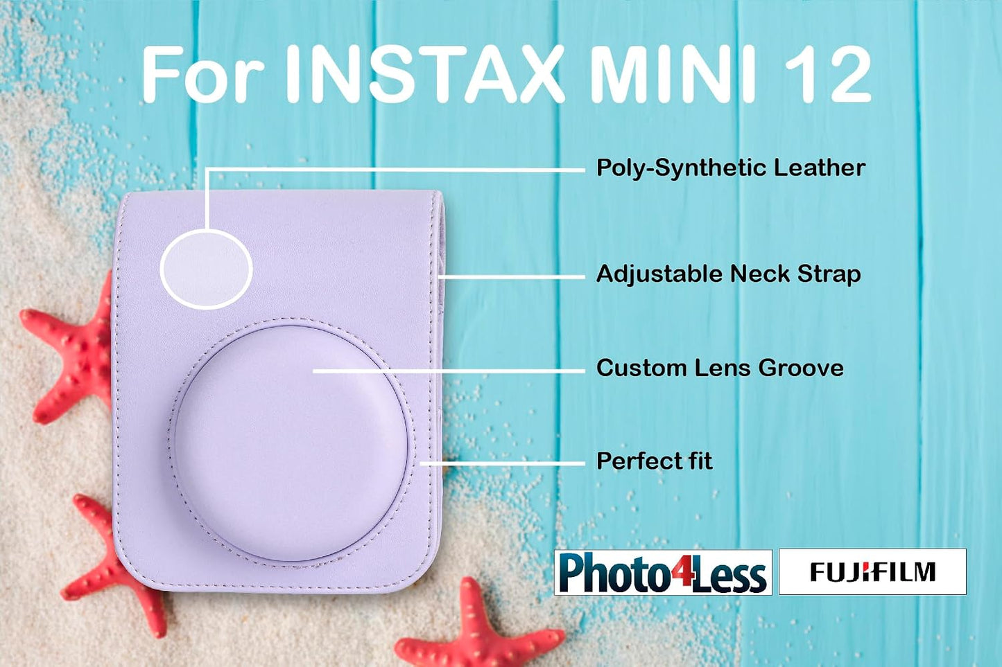 Fujifilm Instax Mini 12 Cámara instantánea de película lila púrpura...
