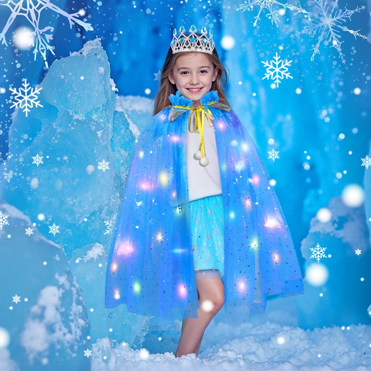 Meland Ropa de princesa para niña, 11 piezas de capa de princesa co...